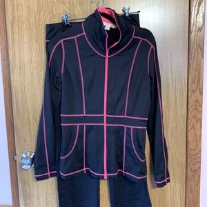 Boston Proper fitted stretch track suit